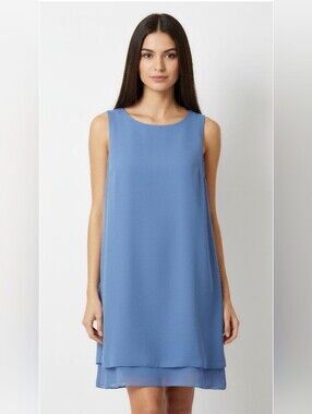 AFTERDARK Sleeveless Blue /PURPLE Shift Dress SIZE 16W